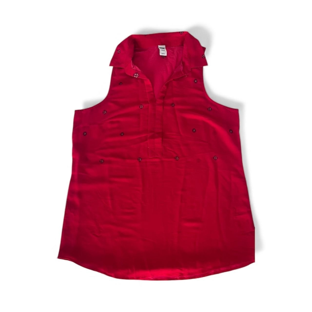 Old Navy Women's Bright Red Sleeveless Blouse